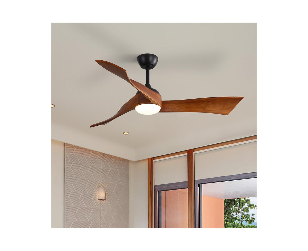 52-inch Modern 3 Blades Ceiling Fan Light with Remote Control Support Six Speed Ajustable