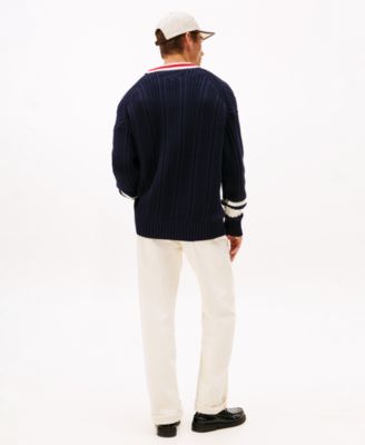 Men's Letterman Long-Sleeve Cardigan