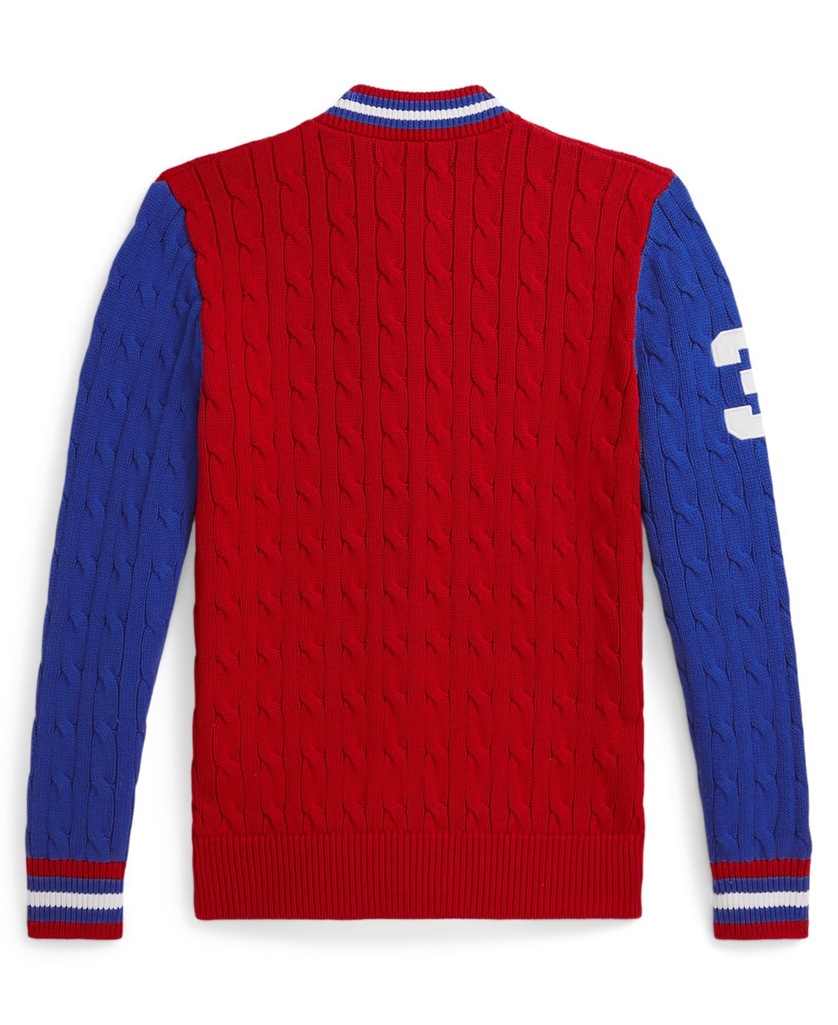 Polo Ralph Lauren Boys 8-20 Big Pony Cable-knit Sweater In Red