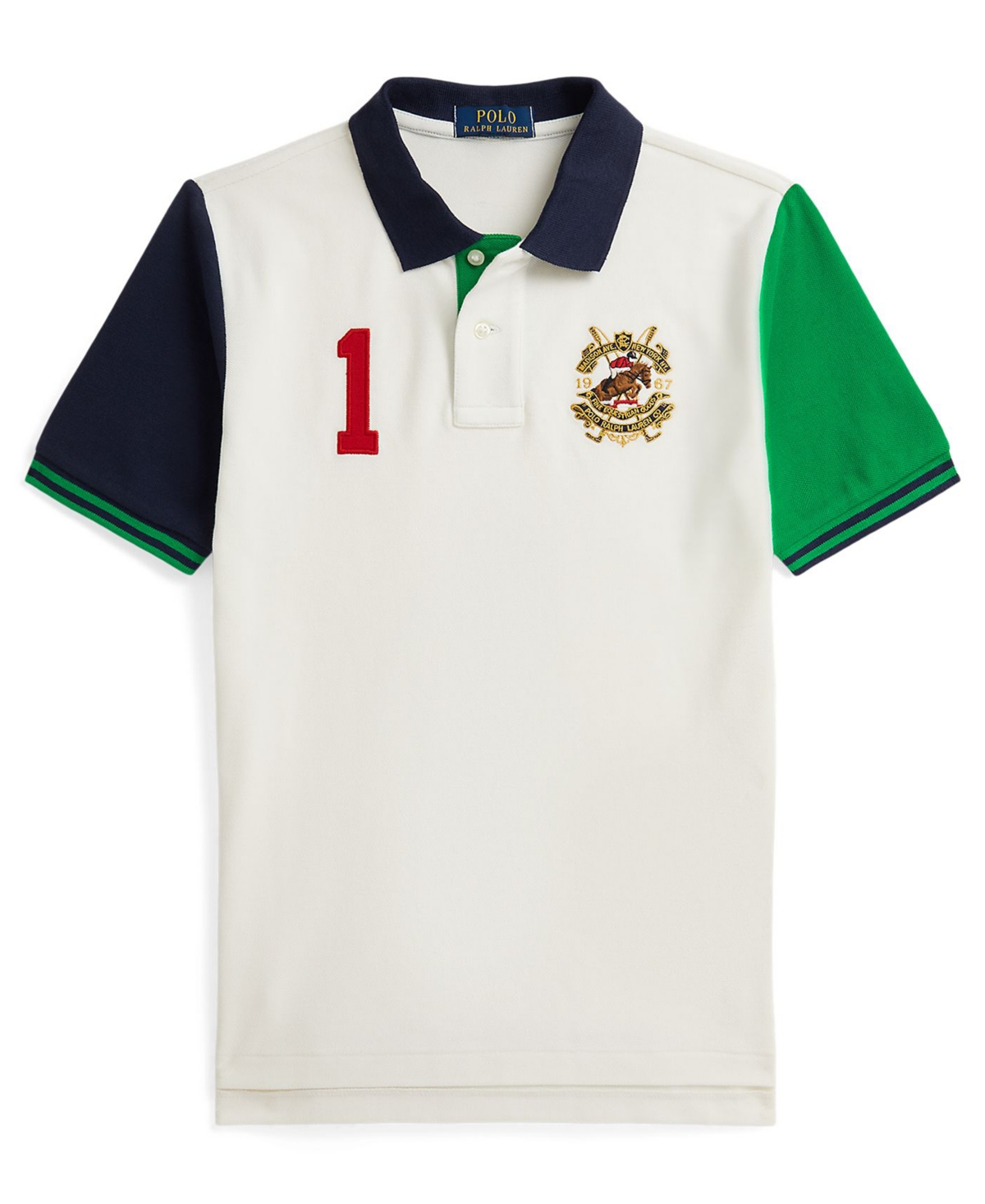 Polo Ralph Lauren Boys 8-20 Color-Blocked Short-Sleeve Shirt