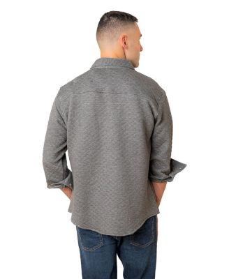 Men's Long Sleeve Quilted Shirt Jacket