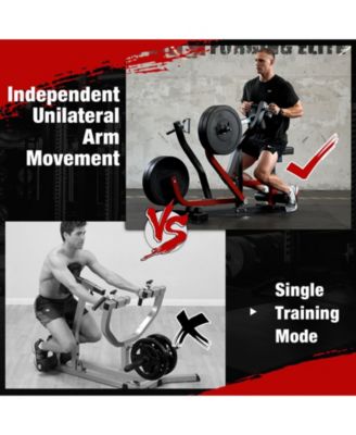 Plate Loaded Seated Row Machine for Home Gym, 400LB Capacity, Independent Arms & Adjustable Seat for Full Back Workout