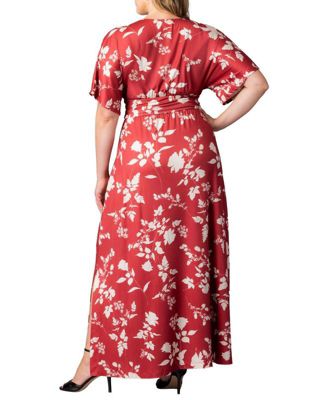 Plus Size Vienna Kimono Sleeve Long Maxi Dress