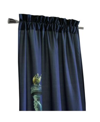 Photo Real Statue Of Liberty Light Filtering Pole Top Curtain Panel 100% Polyester Pair Each 37" x 84" Multicolor