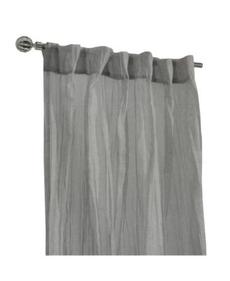 Paloma Sheer Dual Header Stylish and Functional Curtain Panel 52" x 108" Grey