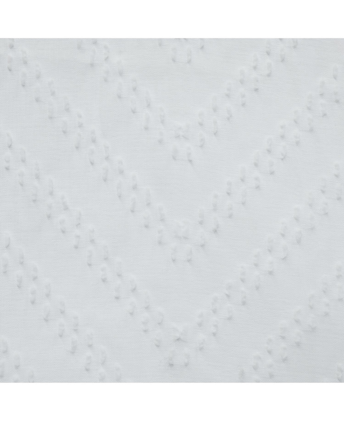 Habitat 100% Polyester Regina Sheer Chevron Delightful Textured Grommet Curtain Panel 52" x 108" White