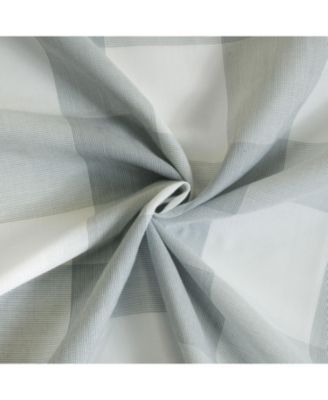 100% Polyester Genesis Light Filtering Plaid Woven Grommet Curtain Panel 52" x 95" Grey
