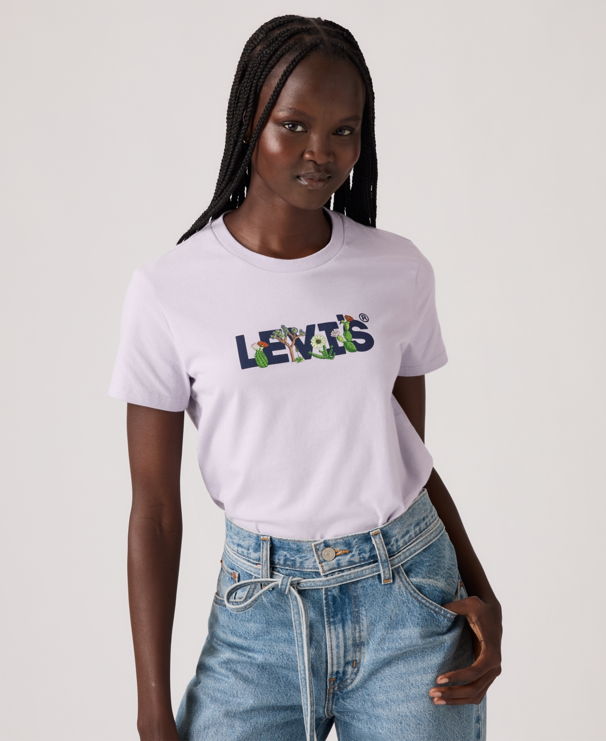 Levi's Women's Perfect Graphic Logo Cotton T-shirt In White