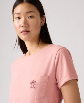 Women's Margot Cotton Embroidered-Trim T-Shirt