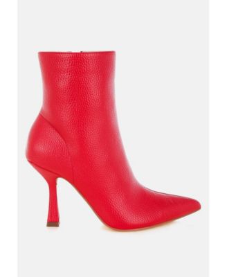 Farnak Pleather Spool Heel Boots Women