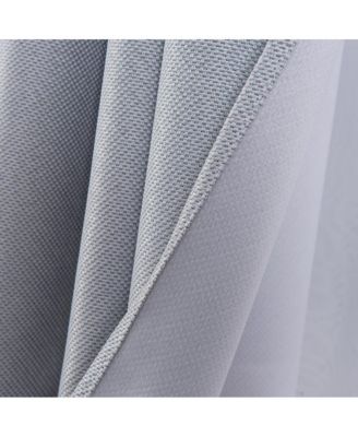 Oliva Gray Lucas Jacquard Blackout Grommet Panel - 52x84" Silver