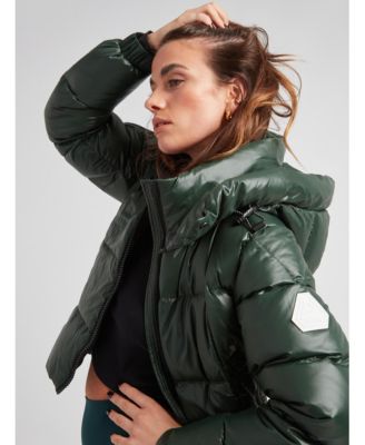 Women's EZ Boxed Hooded Cropped Puffer Coat