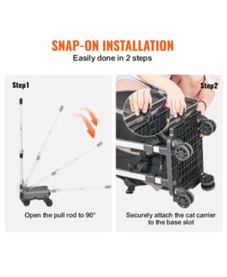 Rolling Pet Carrier Backpack with Removable Wheels for Under 18LBS Dog and Cat Travel Carrier Airline Approved for Small Dogs and Medium Cats