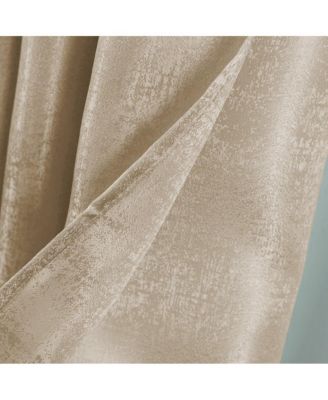 Oliva Gray Nora Embossed Blackout Grommet Panel - 52x90" Gold
