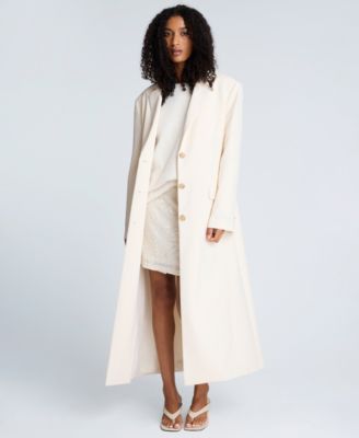 Women's Three-Button Long Tailored Coat