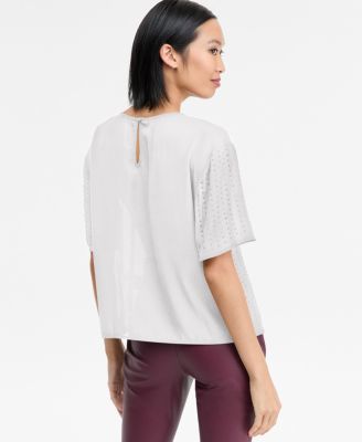 Women's Embellished Short-Sleeve Top