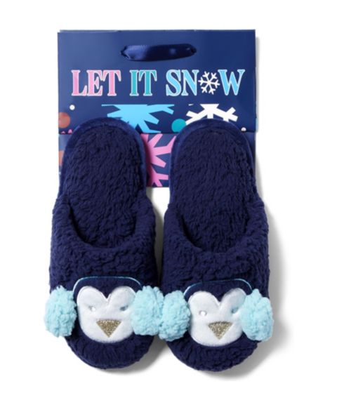 Женские тапочки Dearfoams Cozyfoams праздничные в подарочном пакете, цвет: Синий