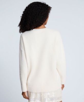 Women's Eyelash Crewneck Sweater