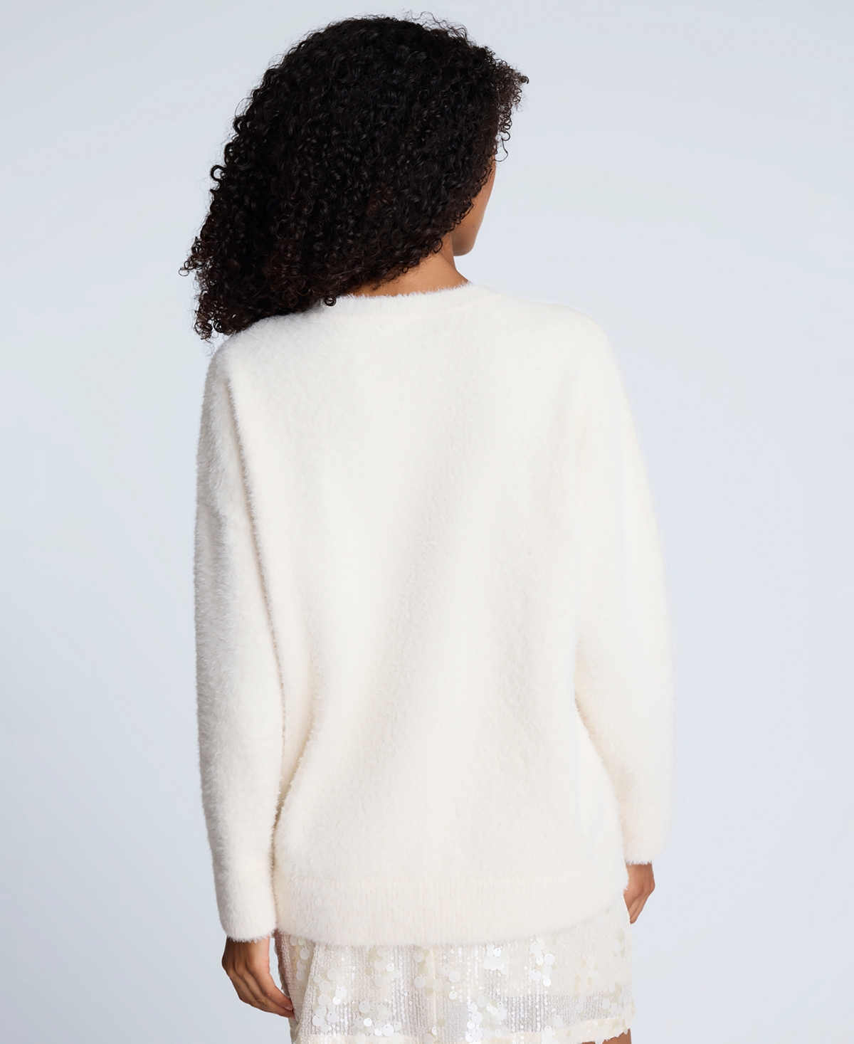 Kenneth Cole Women's Eyelash Crewneck Sweater