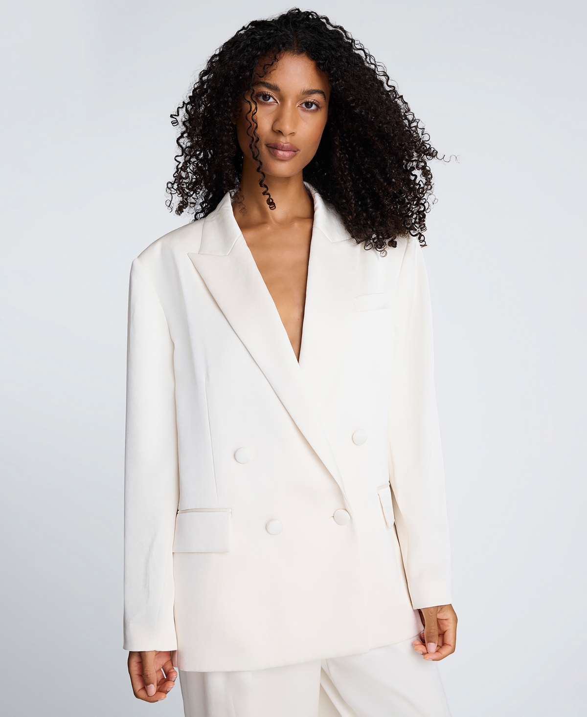 Kenneth Cole Women's Double-Breasted Boyfriend Jacket