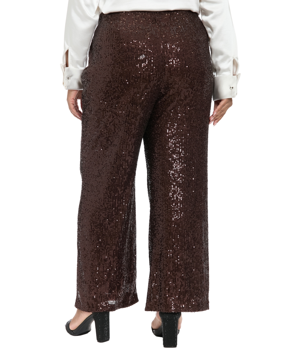 Muse Plus Sequined Pull-On Pants