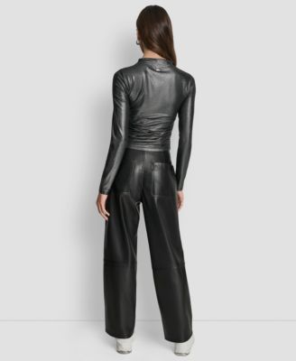 Women's Ruched Detail Long-Sleeve Top