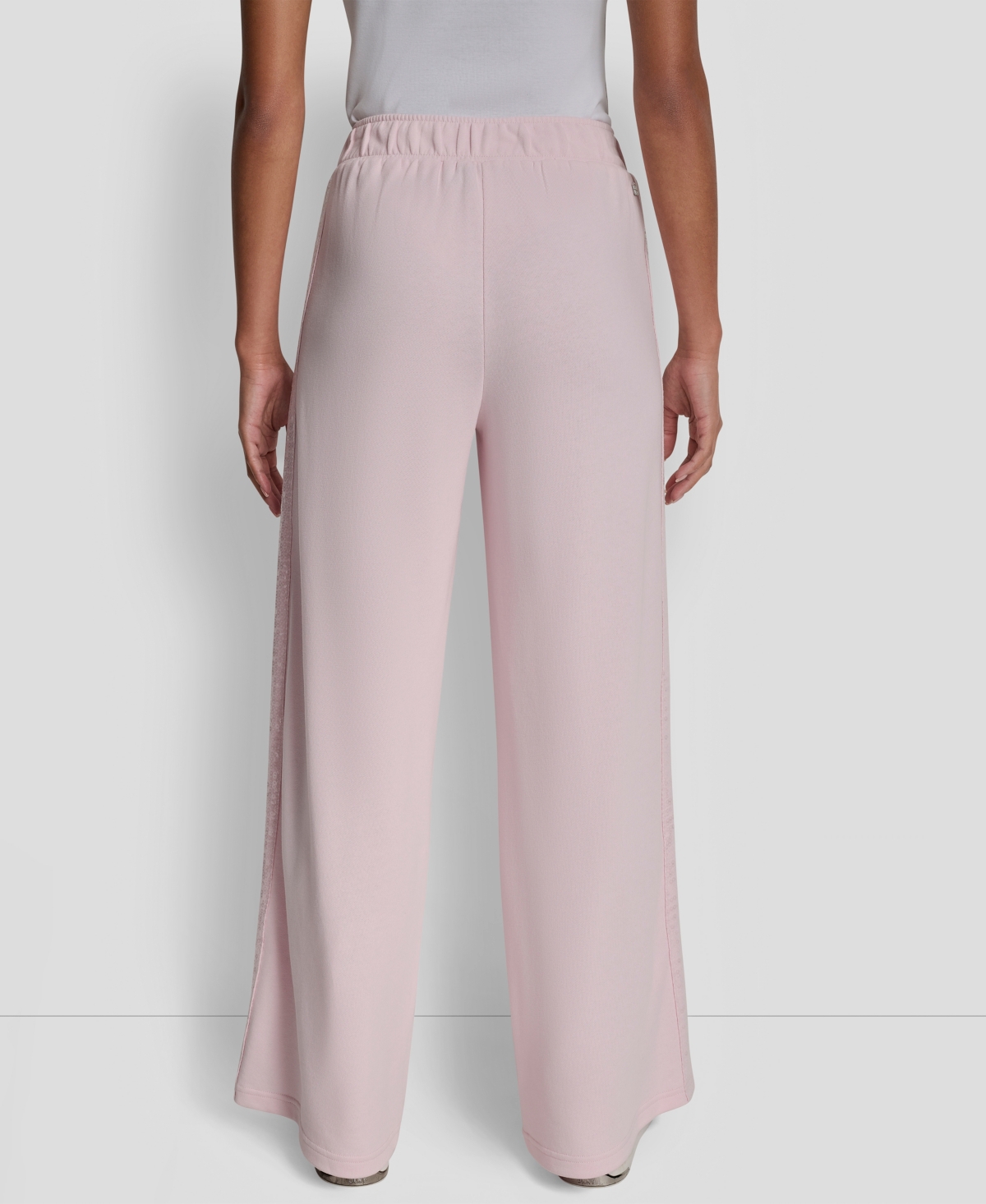 Dkny Jeans Women's Mid-Rise Sequin Detail Wide Leg Pants