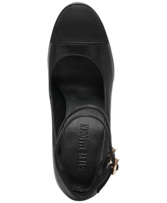 Women's Peyton Cap-Toe Platform Mary-Jane Pumps