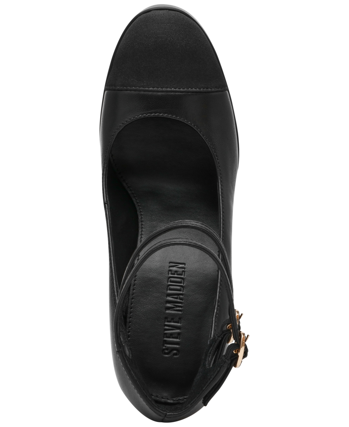 Steve Madden Women's Peyton Cap-toe Platform Mary-jane Pumps In Black