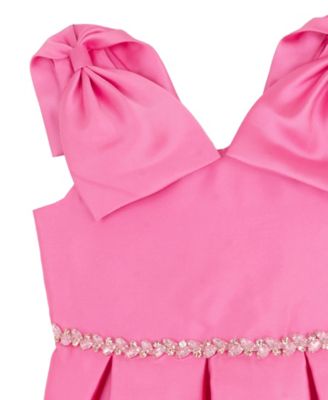 Girls 2T-6X Shoulder Bow Mikado Sleeveless Dress