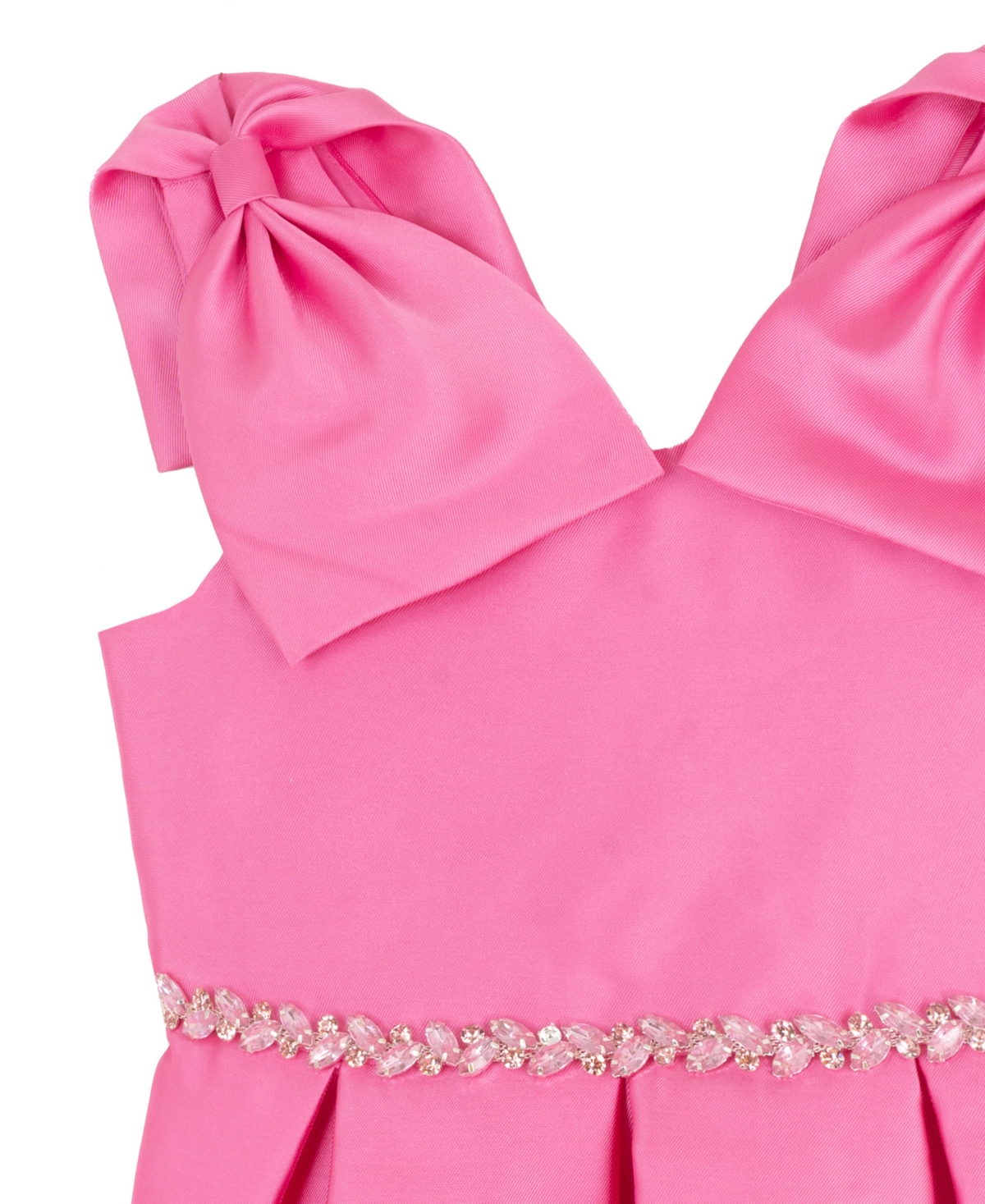 Rare Editions Girls 2T-6X Shoulder Bow Mikado Sleeveless Dress