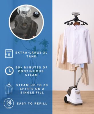 Commercial-Grade Smart Auto Shut-Off 1800W Garment Steamer with Pedal Control and Low-Water Alert