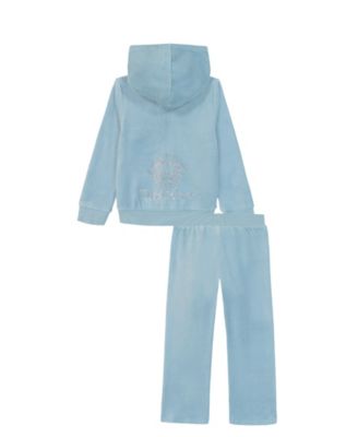 Girls 4-6X Velour Full Zip Hoodie and Jogger Pants, 2-Piece Set
