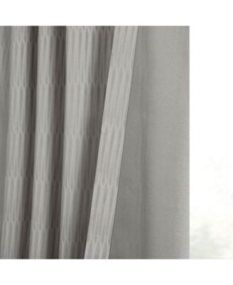 Abstract Lounge Embossed Velvet Room Darkening Curtain