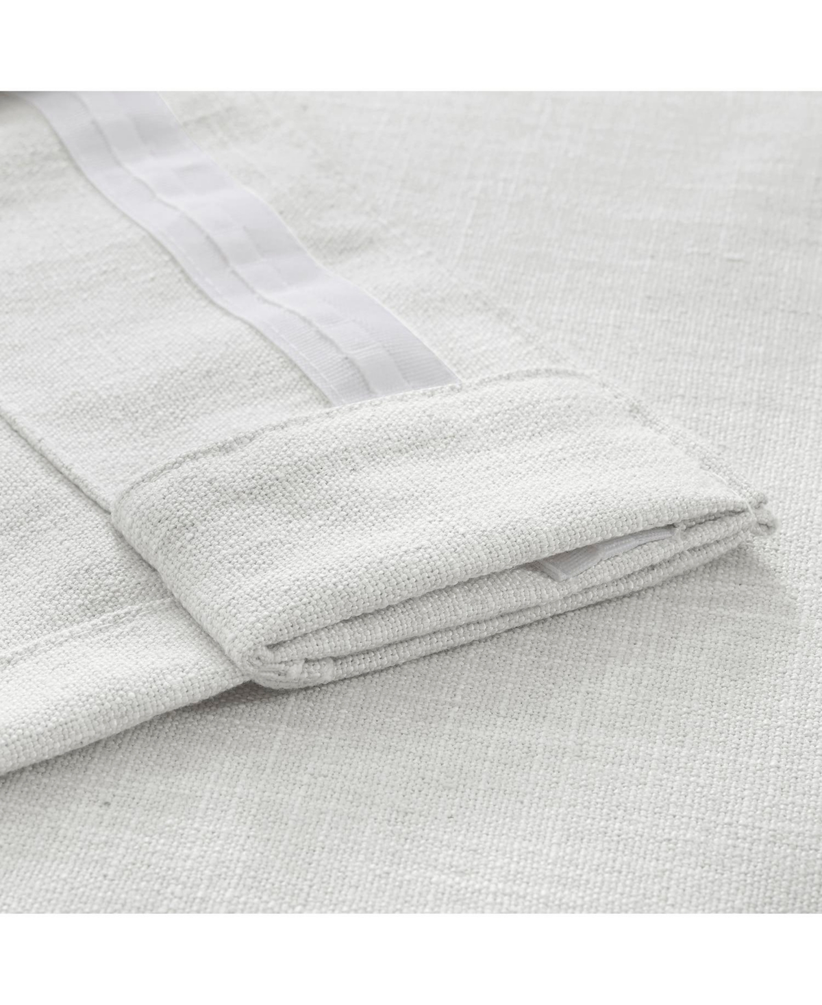 Half Price Drapes Off White Simply Faux Linen Curtain Pair (2 Panels