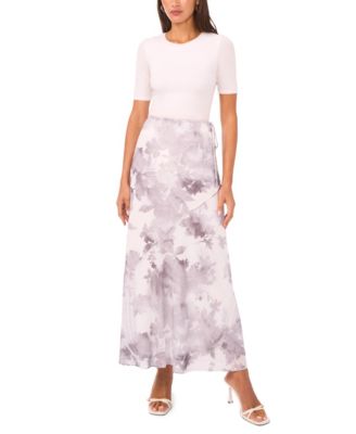 Women's Column Printed Maxi Skirt