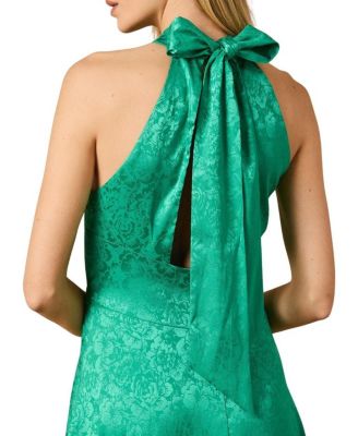 Women's Bias Halterneck Midi Dress