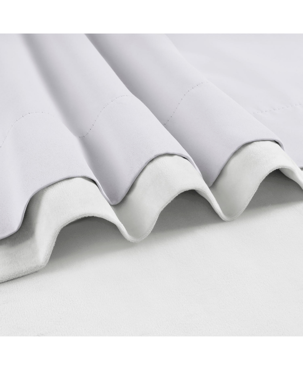 Half Price Drapes Primary White Signature Velvet Blackout Curtain