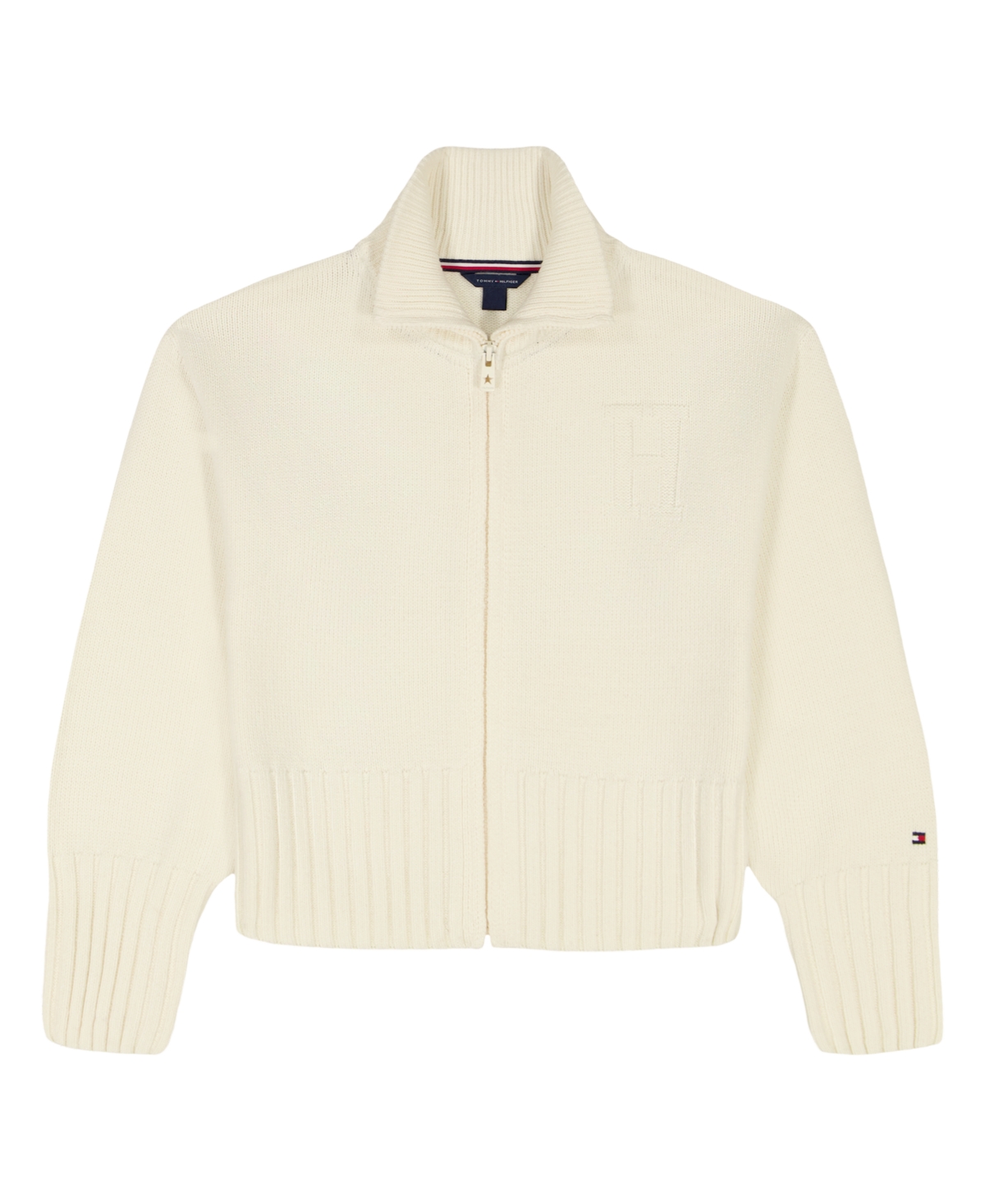 Tommy Hilfiger Girls 7-16 Stripe Long-Sleeve Cable Sweater