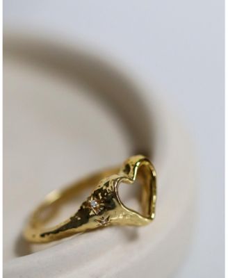 Outline Heart Stacking Ring