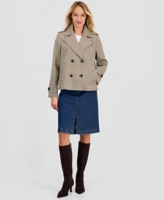 Women's Short Double-Breasted Trench Coat
