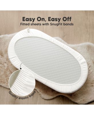 Bassinet Sheet for Baby Girls, Boys, 2-Pack Soothe Bassinet Fitted Sheets, Bedside Bassinet Mattress Sheet