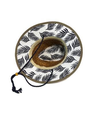 Kids Patterned Underbrim Cane Natural Straw Hat