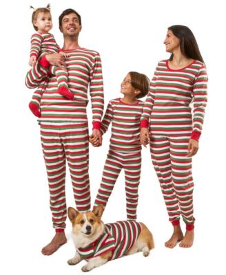 Women's Two Piece Cotton Striped Holiday Pajamas