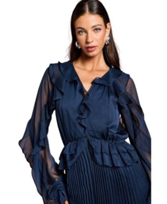 Women's Soft Chiffon Frill Jumpsuit