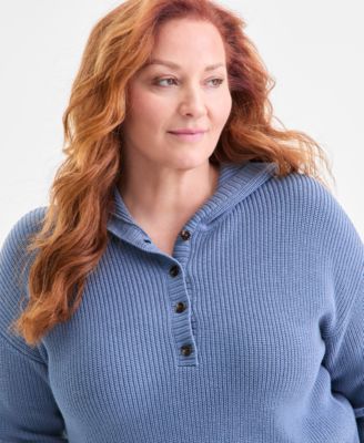 Plus Size Cotton Resort Hoodie, Macy's Exclusive