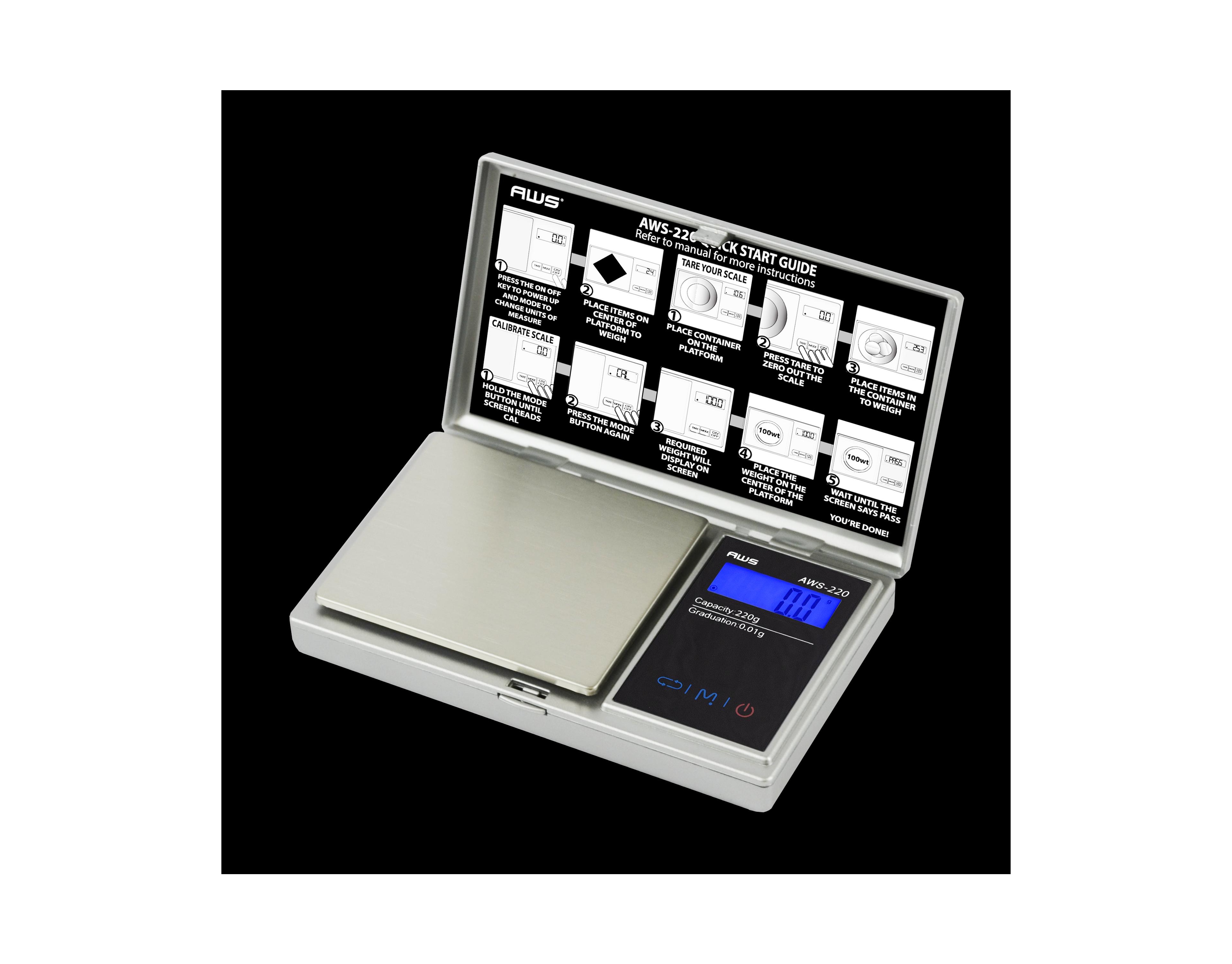 american weigh scales Aws 220g Digital Pocket Scales Series, 220g x 0.01g