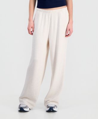 Juniors' Wide-Leg Fleece Sweat Pants  