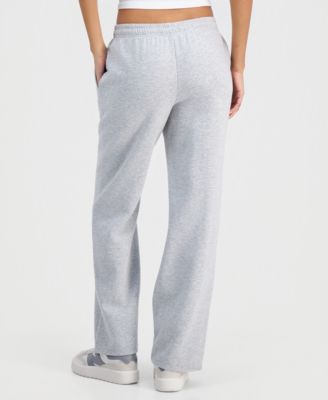 Juniors' Tie-Waist Straight-Leg Fleece Pants 