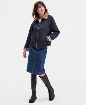 Petite Corduroy-Collar Barn Jacket